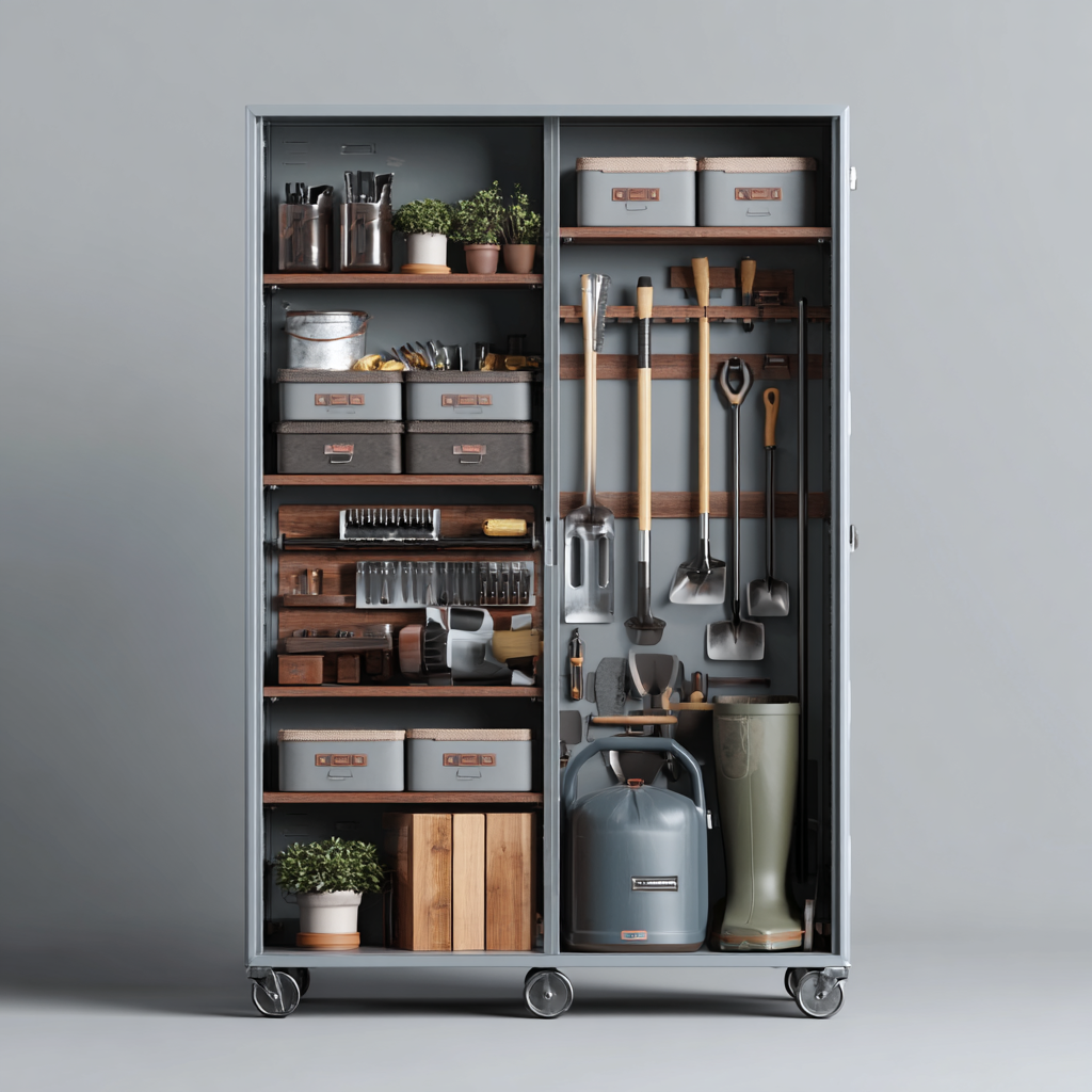 Small Lawn Tool Storage Cabinet