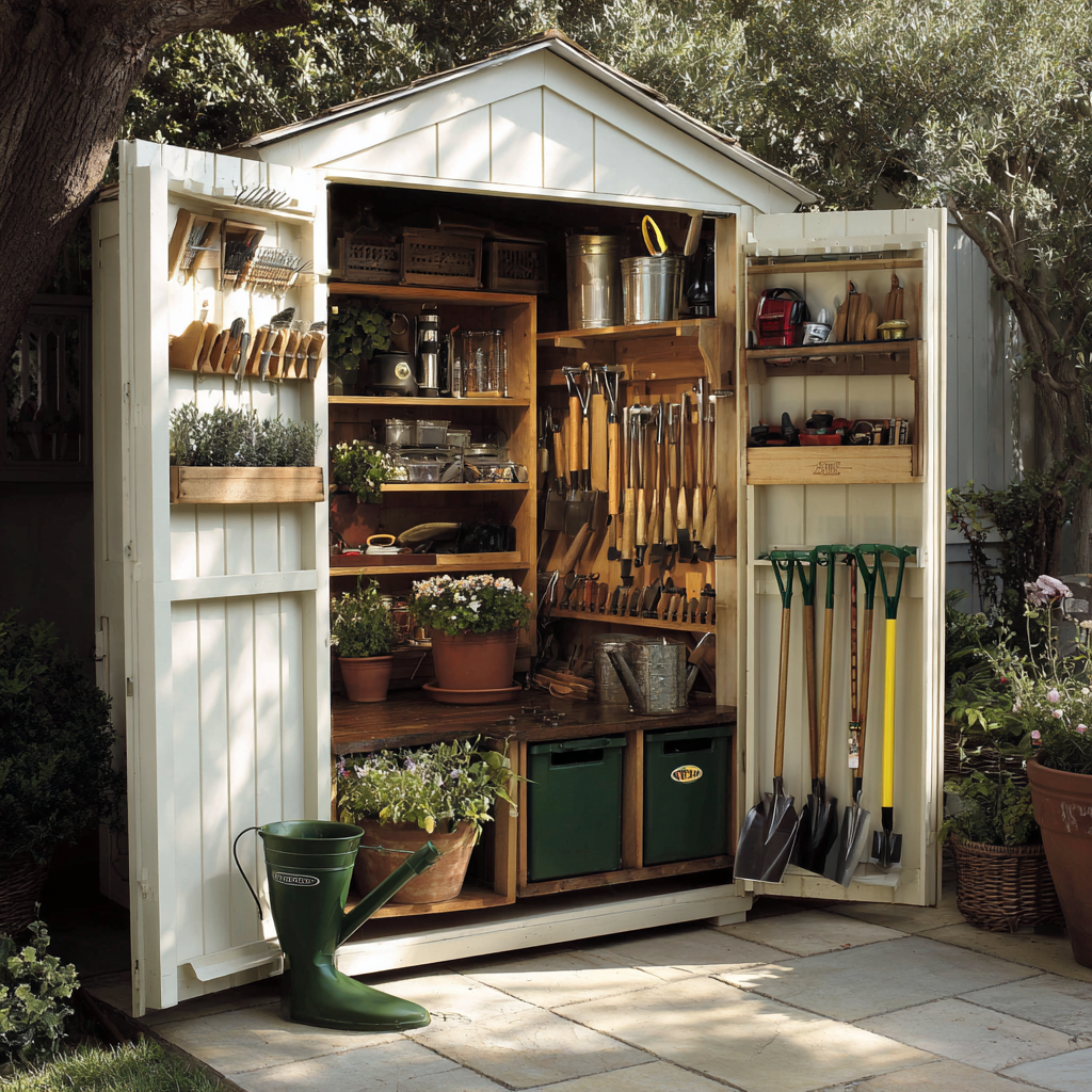 Large Lawn Tool Storage Cabinet