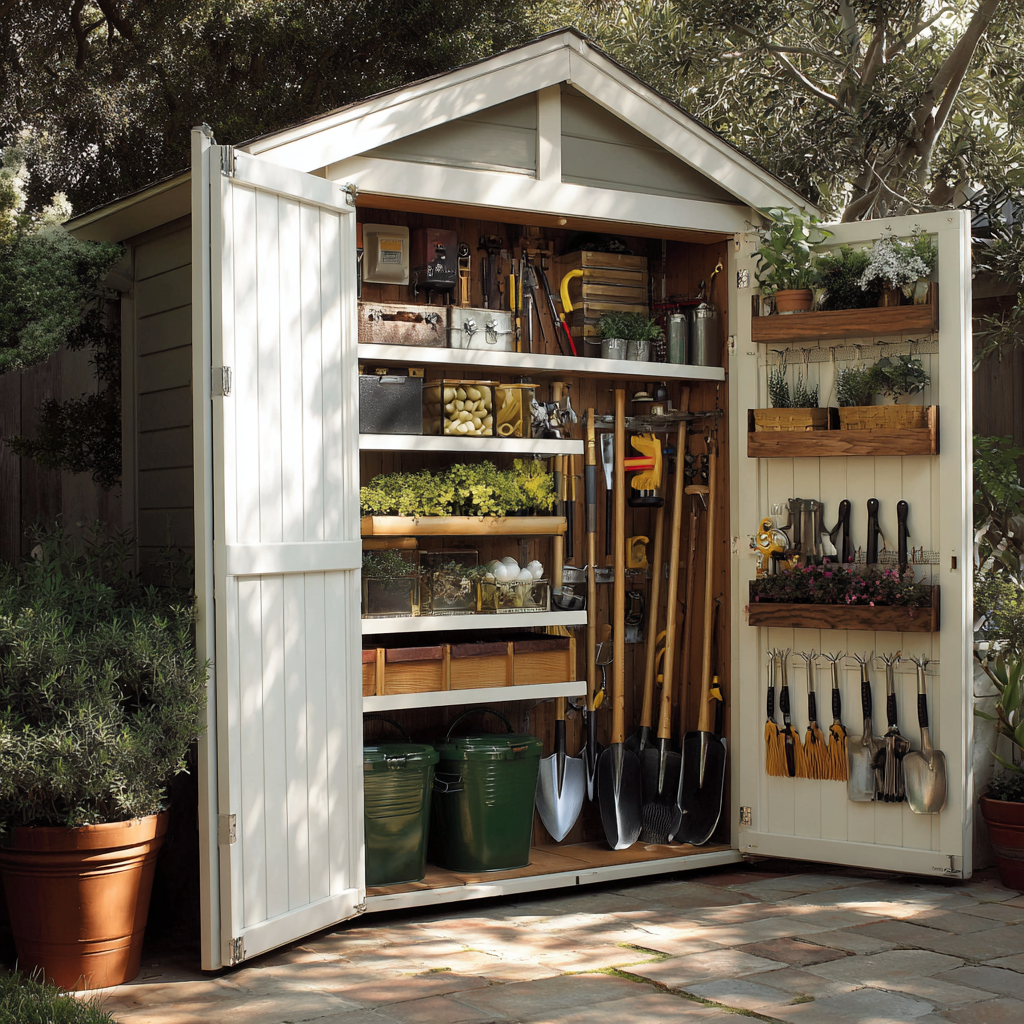 Large Lawn Tool Storage Cabinet